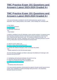 TMC Practice Exam: Respiratory Therapy