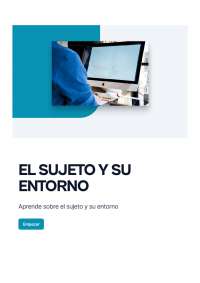 El sujeto y su entorno - Prof. Panades