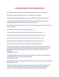 2024 IOWA REAL ESTATE LICENSE EXAM