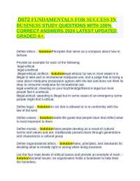 Fundamentals for Success in Business: Study Questions and Answers