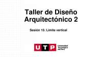 Taller de Diseño Arquitectónico 2: Límite Vertical - Prof. Tataje