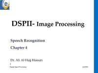 Introduction to Speech Recognition