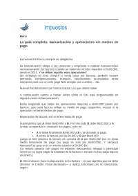 La bancarización y las operaciones sin medios de pago