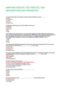 Maritime English Test Practice: Over 300 Questions and Answer Key