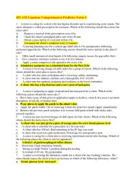 RN ATI Capstone Comprehensive Predictor Form C 2022-2023