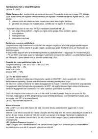 Tecnologie digitali, web marketing e social media - Prof. Costa