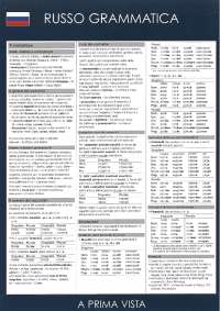 Russo grammatica (tavole grammaticali)
