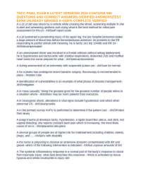 TNCC FINAL EXAM 5 LATEST VERSIONS 2024 CONTAINS 500 QUESTIONS AND CORRECT ANSWERS (VERIFIE