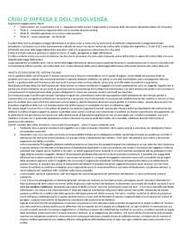 APPUNTI CORSO DIRITTO DELLE CRISI D'IMPRESA- ZAPPALA' E DE PRA