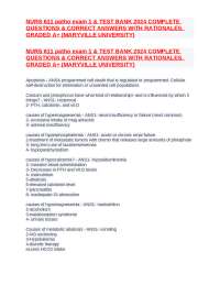 NURS 611 patho exam 1 & TEST BANK 2024 COMPLETE QUESTIONS & CORRECT ANSWERS WITH RATIONALE