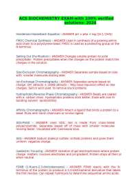 ACS BIOCHEMISTRY EXAM-with 100% verified solutions- 2024.docx