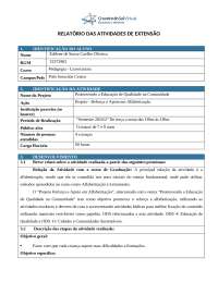Projeto de extensão, trabalhos extencionistas