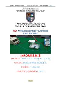 Informe de Laboratorio de Física III: Potencial Eléctrico
