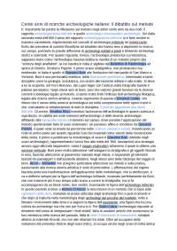 Cento anni di ricerche archeologiche italiane: il dibattito sul metodo