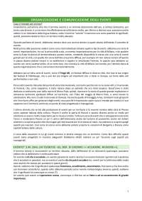 Appunti Organizzazione e Comunicazione degli eventi + domande esame - Prof.ssa Esposito