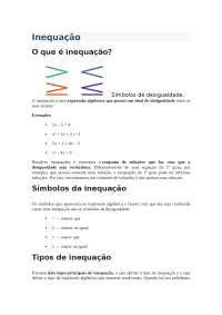 Inequação do 1º grau