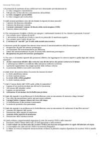 Domande di Fisiologia: Esercizi per la Preparazione all'Esame - Prof. Laricchiuta