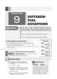 exact differential equations, linear different, prob with solutions
