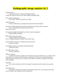 Radiographic image analysis ch. 2