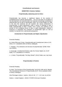 LAWS10090 Constitutional Law CLH Proportionality Readings 15-16 (1)