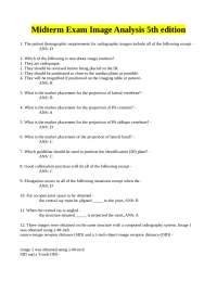 Midterm Exam Image Analysis 5th edition