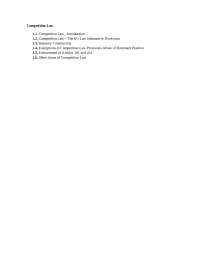 LAWS08131 Competition Law summarized Notes