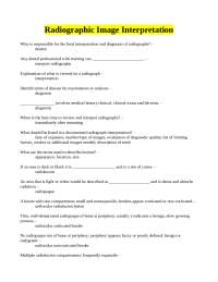 Radiographic Image Interpretation