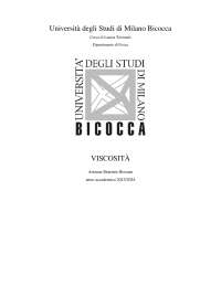 relazione di laboratorio 1 sulla viscosità università Bicocca