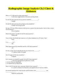 Radiographic Image Analysis Ch.3 Chest & Abdomen