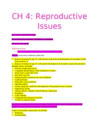 Reproductive Health and Pregnancy