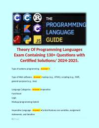 Theory Of Programming Languages
