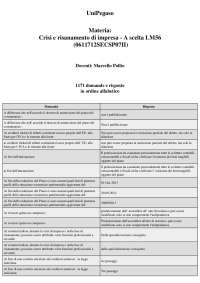 Crisi e risanamento di impresa - A scelta LM56 - 1171 domande e risposte