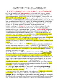Riassunti Storia della Fotografia (Benjamin,Futurismo,Surrealismo,Dadaismo,Nuova Visione)