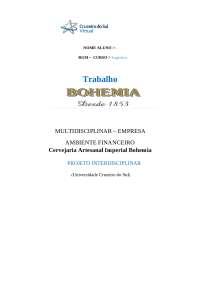 PROJETO INTEGRADOR TRANSDISCIPLINAR EM LOGÍSTICA I BOHEMIA