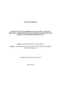 casos no éticos de ingenieros a nivel mundial, análisis y reflexión. Compromiso ético