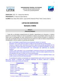Lista de Exercícios Geoquímica Marinha