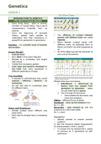 Genetics - Introduction