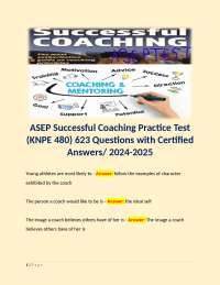 ASEP Successful Coaching Practice Test (KNPE 480)