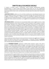 DIRITTO DELLA SICUREZZA SOCIALE - professoressa Anna Montanari