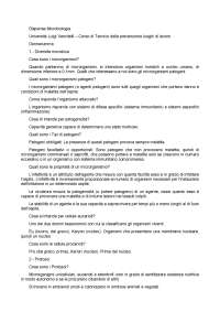 Dispensa Microbiologia Università Luigi Vancitelli – Corso di Tecnico della prevenzione lu