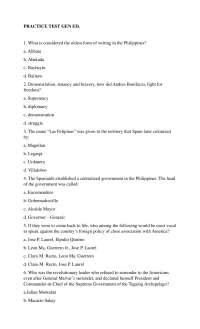 "Foundations Exam: Philosophy, Rizal, and History Practice Test"