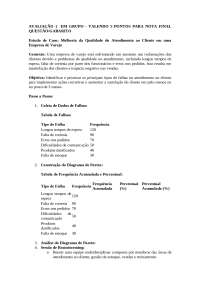 Diagramas de Ishikawa e Pareto
