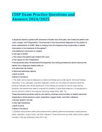 CDIP Exam Practice Questions and Answers 2024/2025