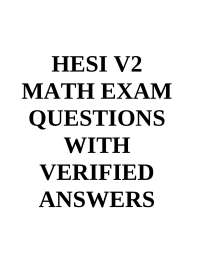 MATH EXAM QUESTIONS WITH VERIFIED ANSWERS