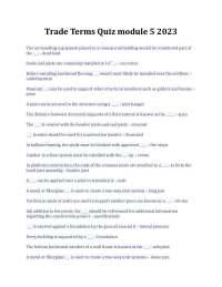 Trade Terms Quiz module 5 2024