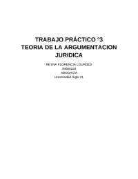 Teoría de la Argumentación Jurídica: Trabajo Práctico 3