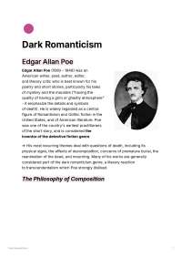 Dark Romanticism - Edgar Allan Poe