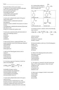 Exam on Carboxylic Acids and Its Derivatives