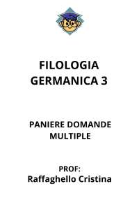PANIERE DOMANDE MULTIPLE di FILOLOGIA GERMANICA 3, ECAMPUS, Raffaghello Cristina