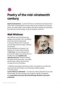 Poetry of the mid-nineteenth century